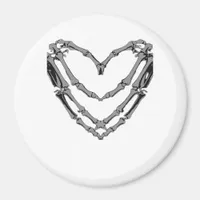 Skeleton Hands Heart Sign Retro Halloween Costume  Magnet