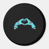 Zombie Hands Heart Halloween Spooky Magnet