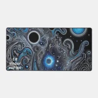 Ancient symbols in vibrant Abstract Design Desk Mat