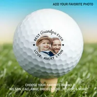 Best Grandpa Ever Modern Personalized Photo  Golf Balls