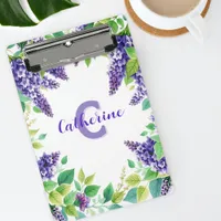 Sophisticated Purple Lilacs with Green Leaves Mini Clipboard