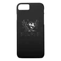 Crow, Retro F-Caw-F Bird Crow Funny Crow Bird Cawi iPhone 8/7 Case