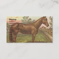 Vintage Sorrel Horse Business Card