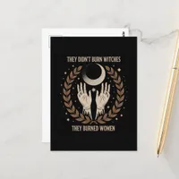 They didn't burn witches they burned women pagan postcard