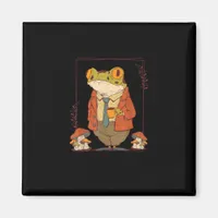 Frog Goblincore Academia Aesthetic Mushroom Magnet