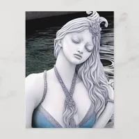 Water Goddess AI Generated Art  Postcard