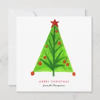 Simple Christmas Tree Holiday Card