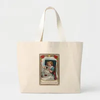 Christmas Puppy Large Tote Bag