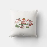 Tis The Season Christmas Acrylic Block Throw Pillow