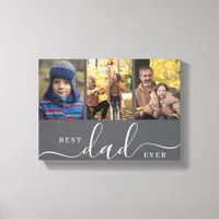 Best Dad Ever | Father's Day Photo Collage Canvas Print