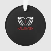 Halloween Skeleton Hands Forming Heart Gothic Ornament