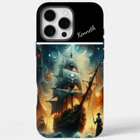 Pirate Ship Under Starry Skies iPhone 16 Pro Max Case