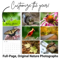 Custom Year Backyard Wildlife Photography Calendar