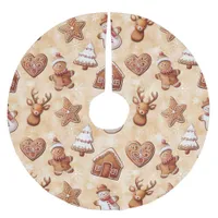 Gingerbread Cookies Christmas Brushed Polyester Tree Skirt