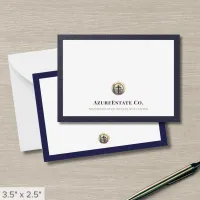 Elegant Professional Gold Logo Note Card