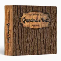 Rustic Faux Wood Grain Tree Bark Recipe Cookbook 3 Ring Binder