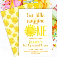Our Little Sunshine First Birthday Invite