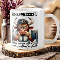 Funny Office Humor for Daily Grind : Work Forecast Coffee Mug