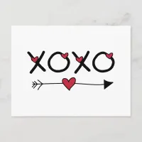 XOXO Valentines Holiday Postcard