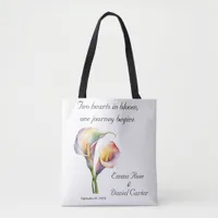 Elegant Watercolor Calla Lilies Romantic Floral Tote Bag