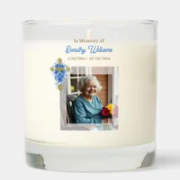 Golden Cross and Flowers Memorial Keepsake Scented Candle