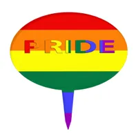 LGBT Pride Rainbow Flag Cake Topper
