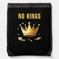 No Kings. Simple Yet Impactful Visual Of A Destroy Drawstring Bag