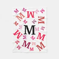 Fleece Blanket - Jumbled Letters in Reds