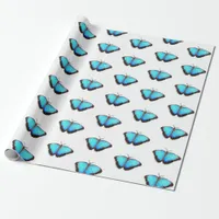 Pretty bright blue Butterfly Gift Wrap