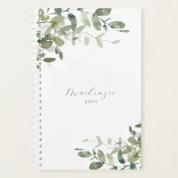 Elegant Minimalist Eucalyptus Ivy Greenery Planner