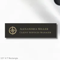 Elegant Employee Name Tags with Logo