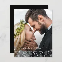 Budget Black White Snowflakes Christmas Photo