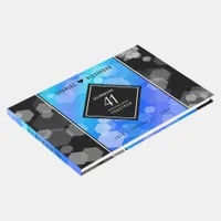 Elegant 41st Blue Topaz Wedding Anniversary Guest Book