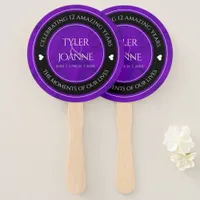 Elegant 12th Silk Wedding Anniversary Hand Fan