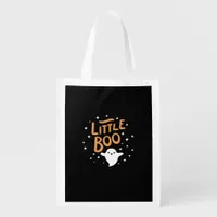 Little Boo Happy Halloween Vintage Classic Grocery Bag