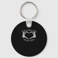 Skeleton Heart Hands Funny & Classic Keychain