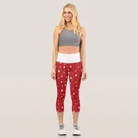 Christmas Trees and Snowflakes High Waisted Capris