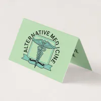 Light green alternative medicine  business card