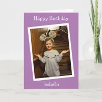 Personalized Photo and name Child's Birthday Card