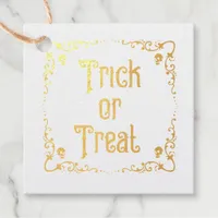 Trick or Treat Foil Favor Tags