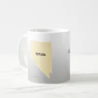 Mug - Nevada Outline Map with City