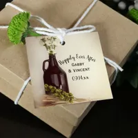 Growler Hops Daisies Hoppily Ever After Wedding Favor Tags