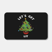 Let's Get Lit - Cute Funny Christmas Tree Design C Matchboxes
