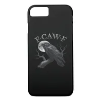 Crow F-Caw-F Funny Bird Moon Gothic Adult Humor Cl iPhone 8/7 Case
