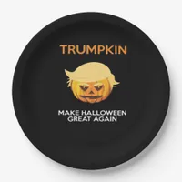 Halloween Trumpkin V4 Paper Plates