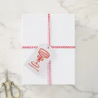 Doodles of Joy Champagne Glass Christmas Gift Tags