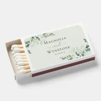 Eucalyptus Greenery Wedding Favor Matchboxes
