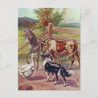Gray Goose With All His Friends Postcard