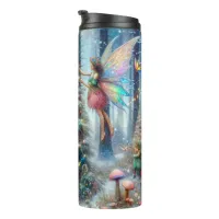 Magical Fairies and Elves Christmas Tree Thermal Tumbler