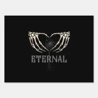 Skeleton Hands Heart Classic Sign